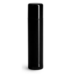 15 oz Black Polypropylene Lip Balm Tubes w/ Caps