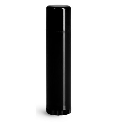 15 oz Black Polypropylene Lip Balm Tubes w/ Caps