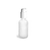 2 oz Glass Bottles, Frosted Glass Boston Rounds w/ Smooth Black Fine Mist Sprayers