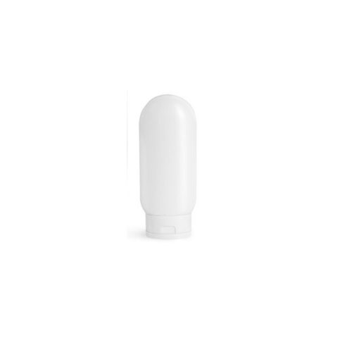 2 oz Plastic Bottles, White HDPE Tottles w/ White Caps