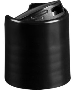 20mm 20-410 Black Smooth Disc Top Cap, Unlined, .270"x.110" Orifice