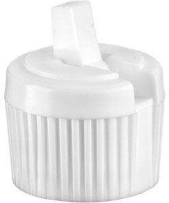 20mm 20-410 White Spouted Turret Cap, Unlined