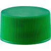 24mm 24-410 Green Ribbed (Matte Top) Plastic Cap w/Foam Liner (3-ply)