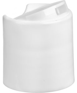 24mm 24-410 White Smooth Disc Top Cap, Unlined, .308"x.110" Orifice