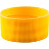 24mm 24-410 Yellow Ribbed (Matte Top) Plastic Cap w/Foam Liner (3-ply)