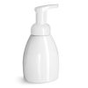 250 ml Plastic Bottles, White PET Bottles w/ White Foamer Pumps