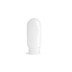 6 oz Plastic Bottles, White HDPE Tottles w/ White Caps