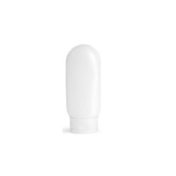 6 oz Plastic Bottles, White HDPE Tottles w/ White Caps