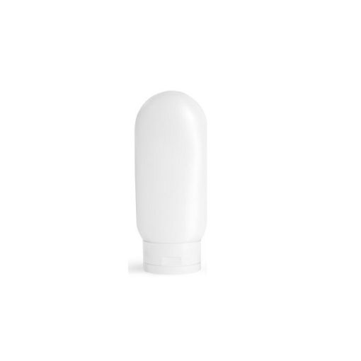 4 oz Plastic Bottles, White HDPE Tottles w/ White Caps