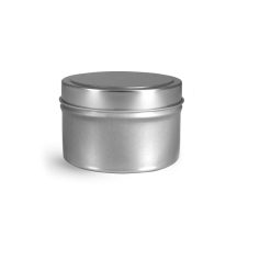 6 oz Footed Candle Tins w/ Rolled Edge Cover