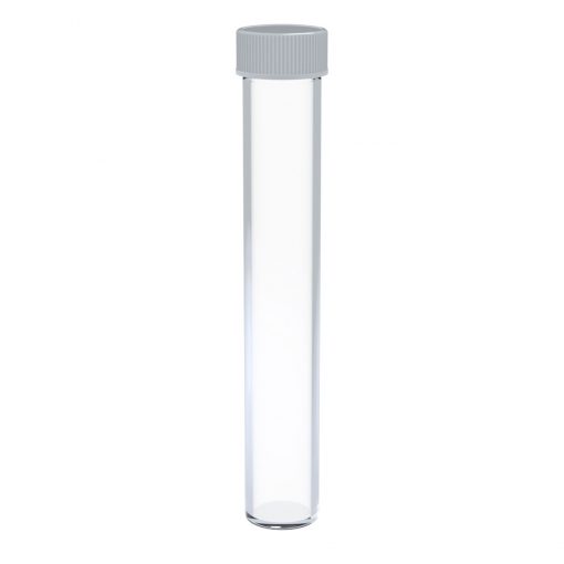 glass cone tube tall wide with white cap
