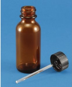 Amber Glass Applicator Bottles, 1 oz (30 ml