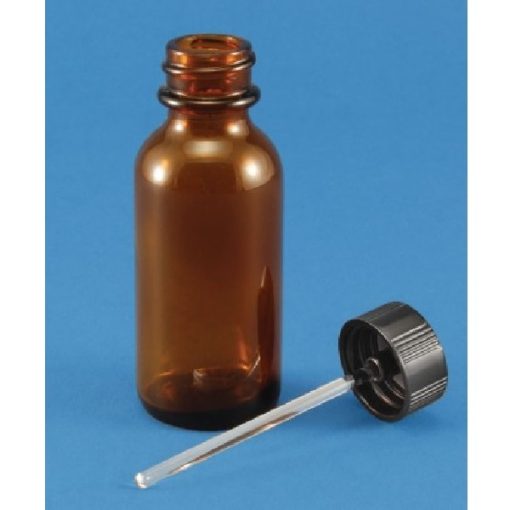 Amber Glass Applicator Bottles, 1 oz (30 ml
