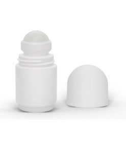 1 oz White Roll-On Deodorant Bottle with Classic Round Cap