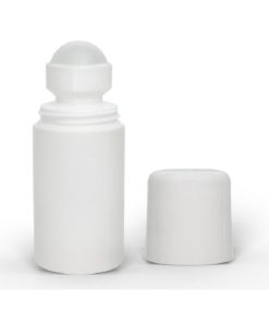 2 oz White Roll-On Deodorant Bottle with Round Edge Cap