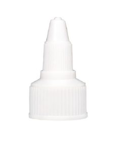 20-400 White LDPE Ribbed Skirt Twist-Open Dispensing Top