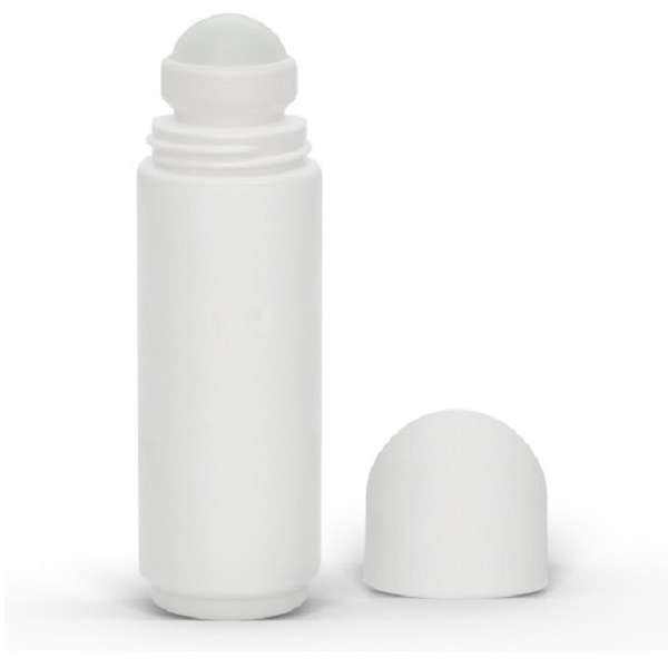 3 oz White Roll-On Deodorant Bottle with Classic Round Cap - 1500 Caps / Case 1 3 oz White Roll-On Deodorant Bottle with Classic Round Cap