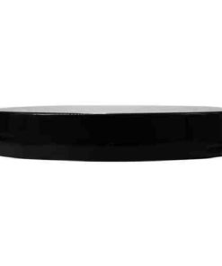 89-410 PP Black Smooth Skirt Lid with (PS) Pressure Sensitive Liner