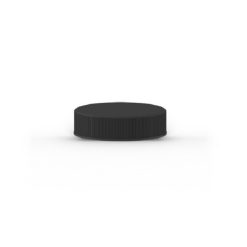 Black 43-400 PP Ribbed Skirt Lid with Foam Liner