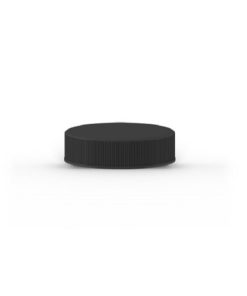 Black 43-400 PP Ribbed Skirt Lid with Foam Liner