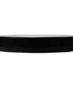 Black 89-400 PP Smooth Skirt Lid with (PS) Pressure Sensitive Liner