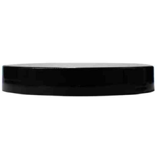 Black 89-400 PP Smooth Skirt Lid with (PS) Pressure Sensitive Liner