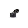 Black Polypropylene 20-410 Ribbed Skirt Hinged Flip Top Dispensing Cap