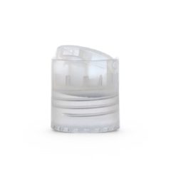 Clear 24-410 PP Smooth Wall Disc Top Cap with Heat Seal Liner