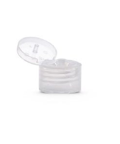Clear Polypropylene 20-410 Smooth Skirt Hinged Flip Top Dispensing Cap