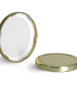 38/2000 Metal Caps, Gold Metal Plastisol Lined Lug Caps