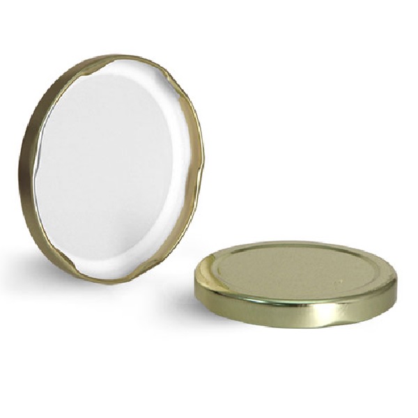 58/2020 Metal Caps, Gold Metal Plastisol Lined Lug Caps - 2880 Caps / Bag 1 58/2020 Metal Caps, Gold Metal Plastisol Lined Lug Caps