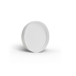 White 48-400 PP Smooth Skirt Lid with Foam Liner