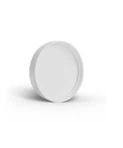 White 48-400 PP Smooth Skirt Lid with Foam Liner