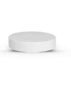 White 58-400 PP Smooth Skirt Lid with (PS) Liner