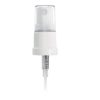 White PP 18-410 Ribbed Skirt Fine-Mist Fingertip Sprayer with Clear Overcap