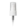 White PP 20-410 Ribbed Skirt Fine Mist Fingertip Sprayer with 110mm Dip Tube Clear Overcap