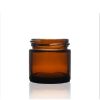 1 oz 43-400 Amber Glass Straight Sided Round Jar