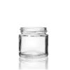 1 oz 43-400 Clear Glass Straight-Sided Round Jar