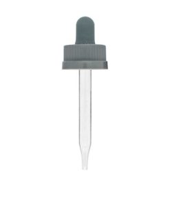 1 oz Gray Child Resistant Glass Dropper (20-400)