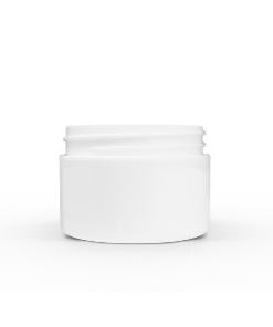 1 oz White Polypropylene Double Wall Straight Sided Jar