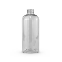 16 oz PET Clear Boston Round Bottle with 28-410 Neck Finish