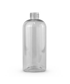 16 oz PET Clear Boston Round Bottle with 28-410 Neck Finish