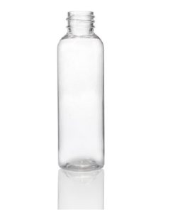 2 oz Black PET Short Cosmo Round Bottle with 20-410 Neck Finish