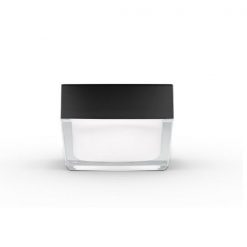 30g Square Acrylic Jar with Black Lid