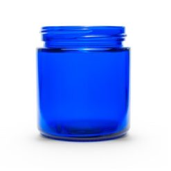 4 oz 58-400 Glass Cobalt Blue Straight Sided Round Jar