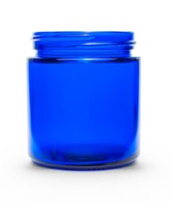 4 oz 58-400 Glass Cobalt Blue Straight Sided Round Jar