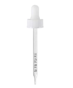 4 oz White Graduated Glass Dropper (22-400)