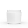 4 oz White Polypropylene Double Wall Straight Sided Jar