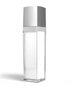 50 ml Square Acrylic Treatment Pump Bottle with Silver Cap