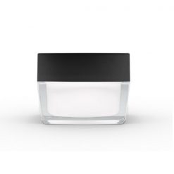 50g Square Acrylic Jar with Black Lid